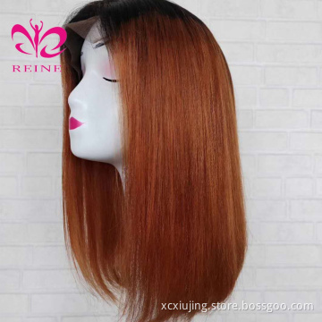 Short Bob Ombre 1b/30 Color 13*4 Lace Front Middle Ratio 8/10/12/14 inch Human Hair Wigs Brazilian Remy Hair Pre-Plucked Wigs
